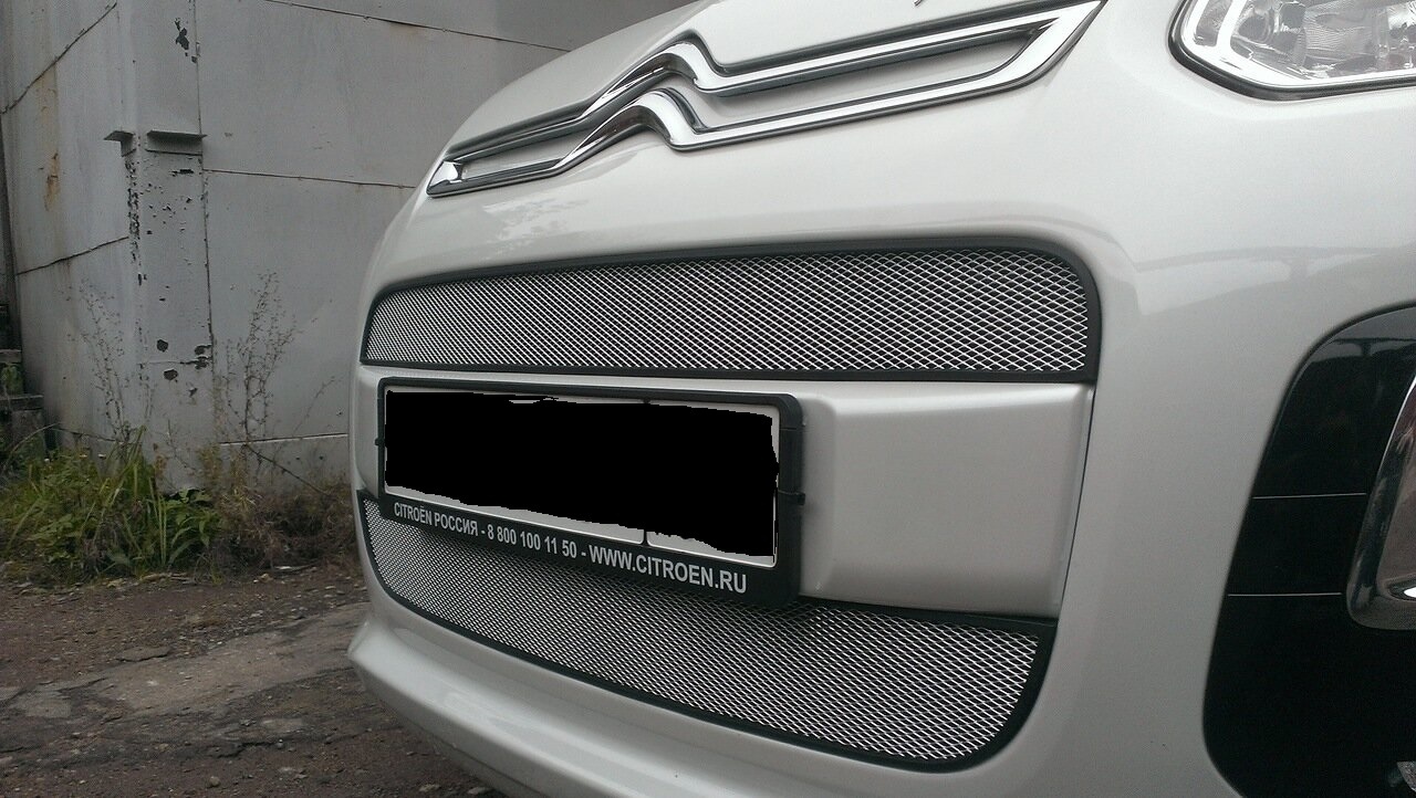 Защитная сетка радиатора комплект 2 части для Citroen C3 Picasso I Рестайлинг