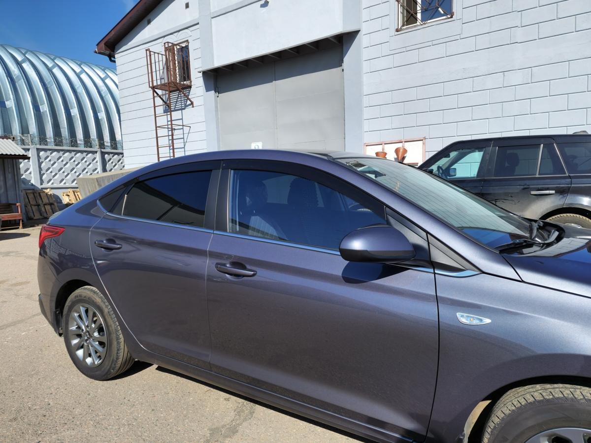Дефлекторы окон 2D 6 шт для Hyundai Solaris II Рестайлинг