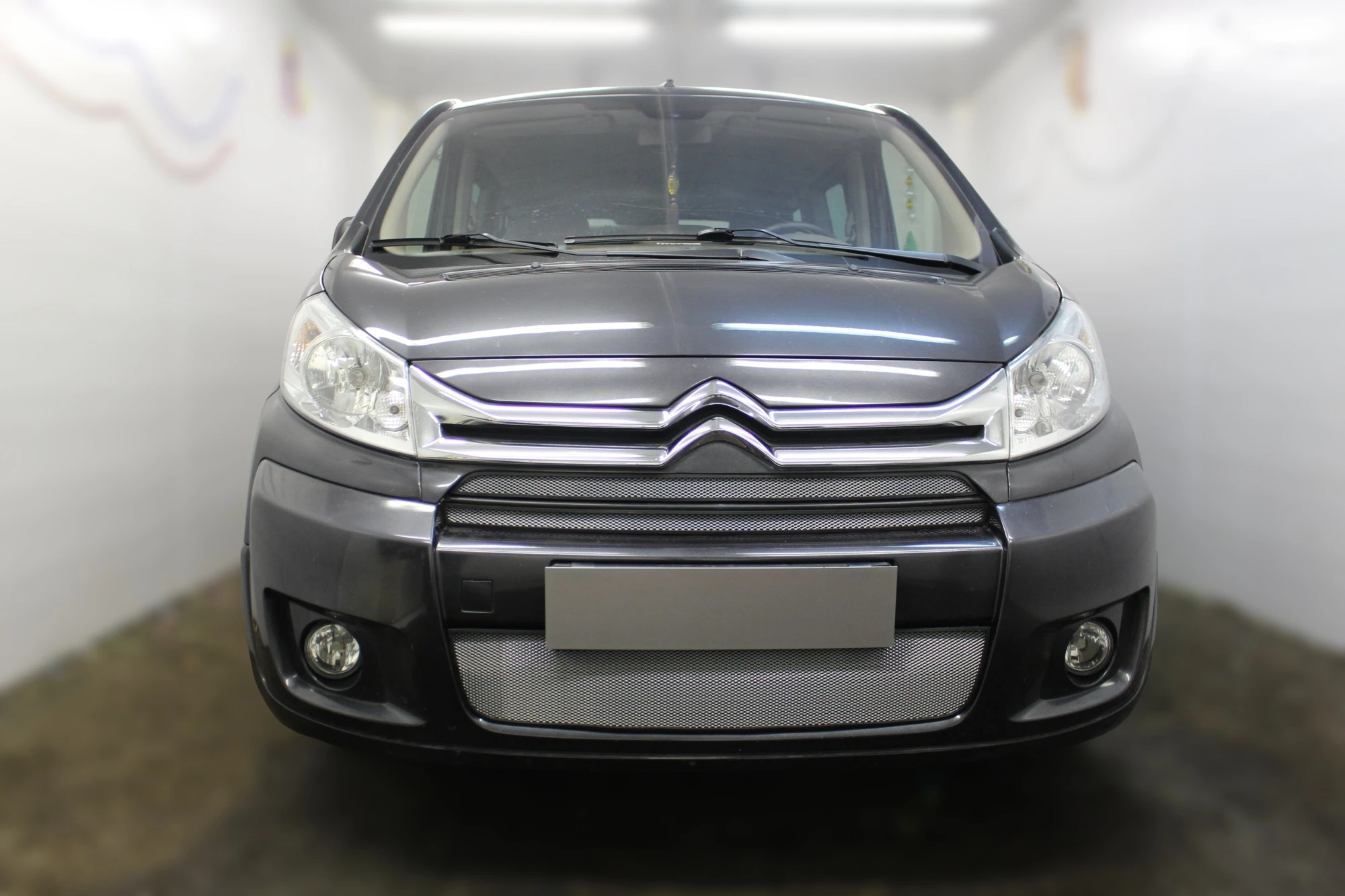 Комплект сеток chrome верх 2 части и низ для Citroen Jumpy II Рестайлинг