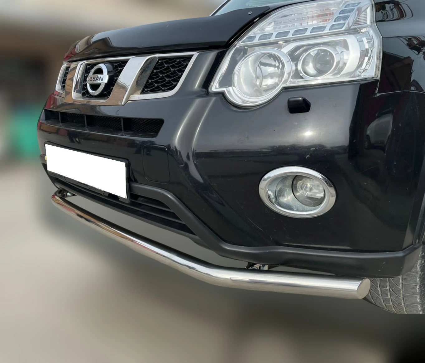 Защита переднего бампера d60 мм для Nissan X-Trail II Рестайлинг  Юко NXT.10.02