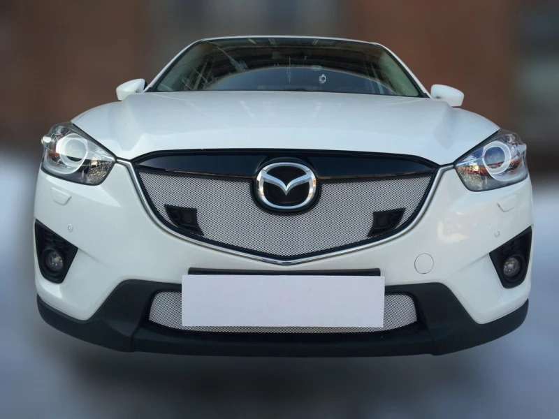 Комплект сеток chrome верх с парктроником и низ для Mazda CX-5 I Хром Стрелка 11 MAZX5.chrome.park-MZX5.bot.chrome