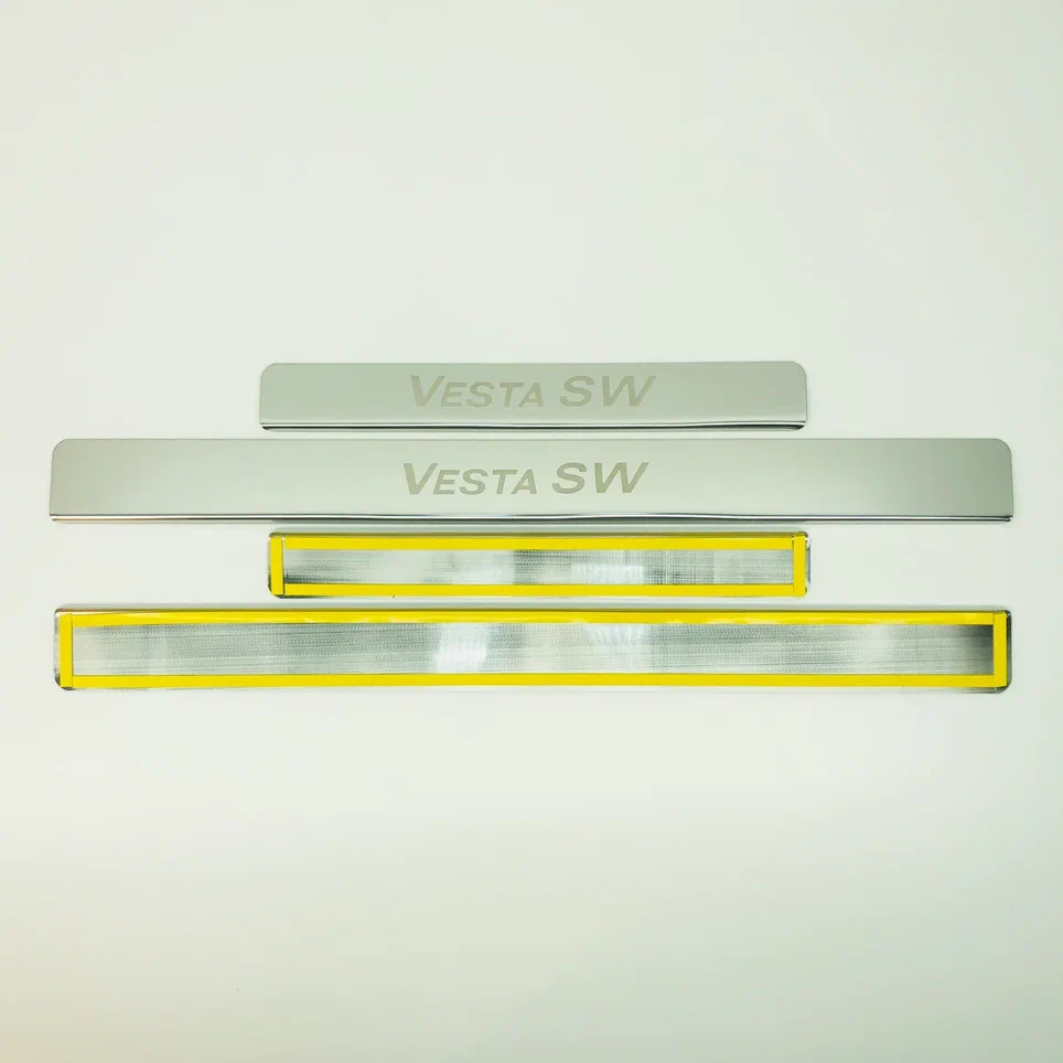 Накладки на пороги из нержавеющей стали 4шт. для LADA (ВАЗ) Vesta I