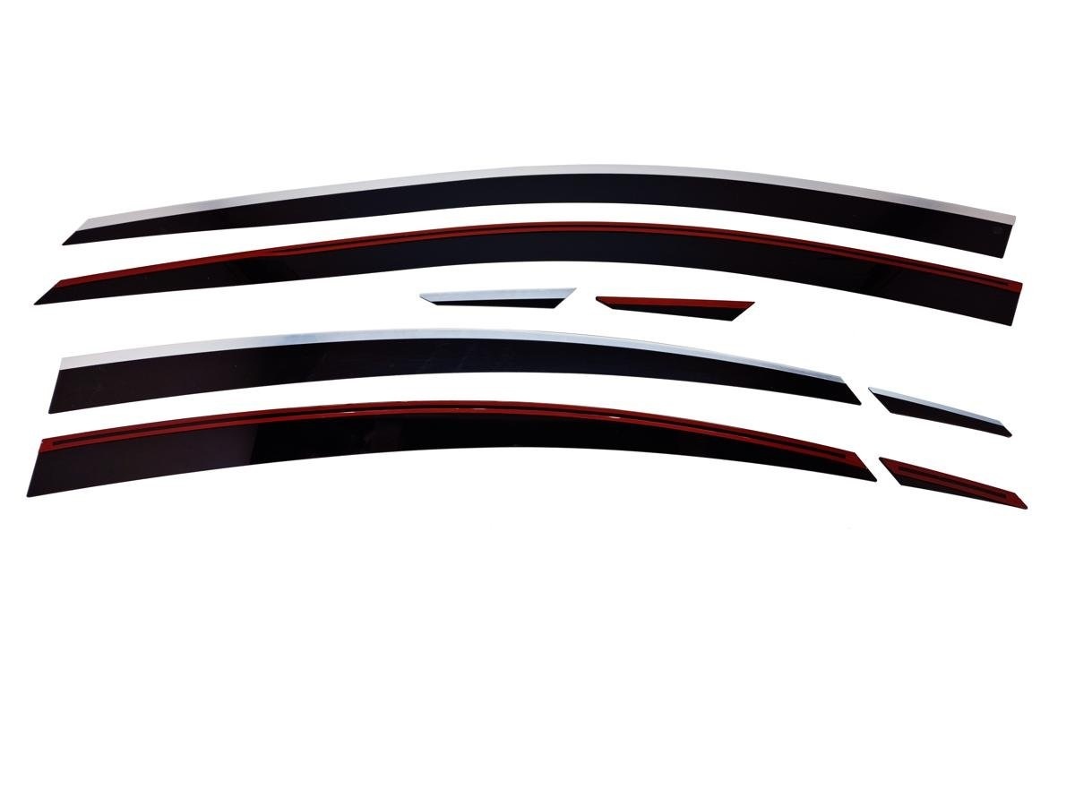 Дефлекторы окон с хром накладками 2D 8 шт. для Omoda S5 GT I