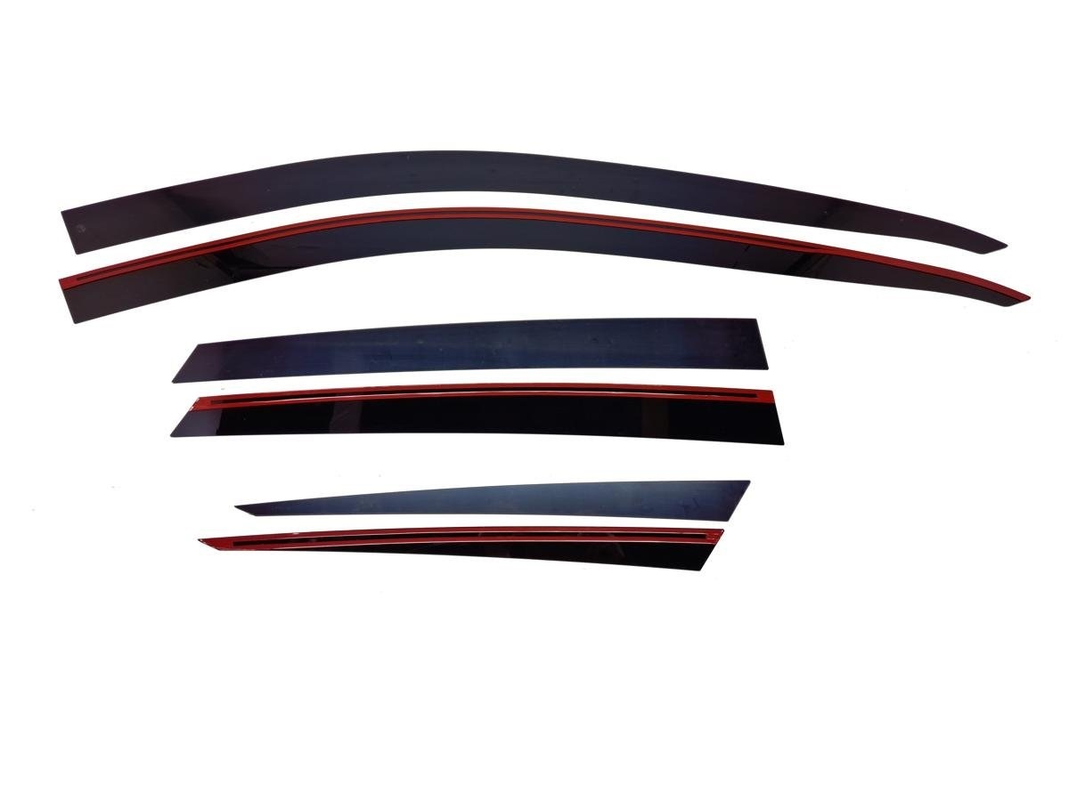 Дефлекторы окон 2D 6 шт. (под наклоном) (короткая база) для Hyundai Tucson IV Рестайлинг