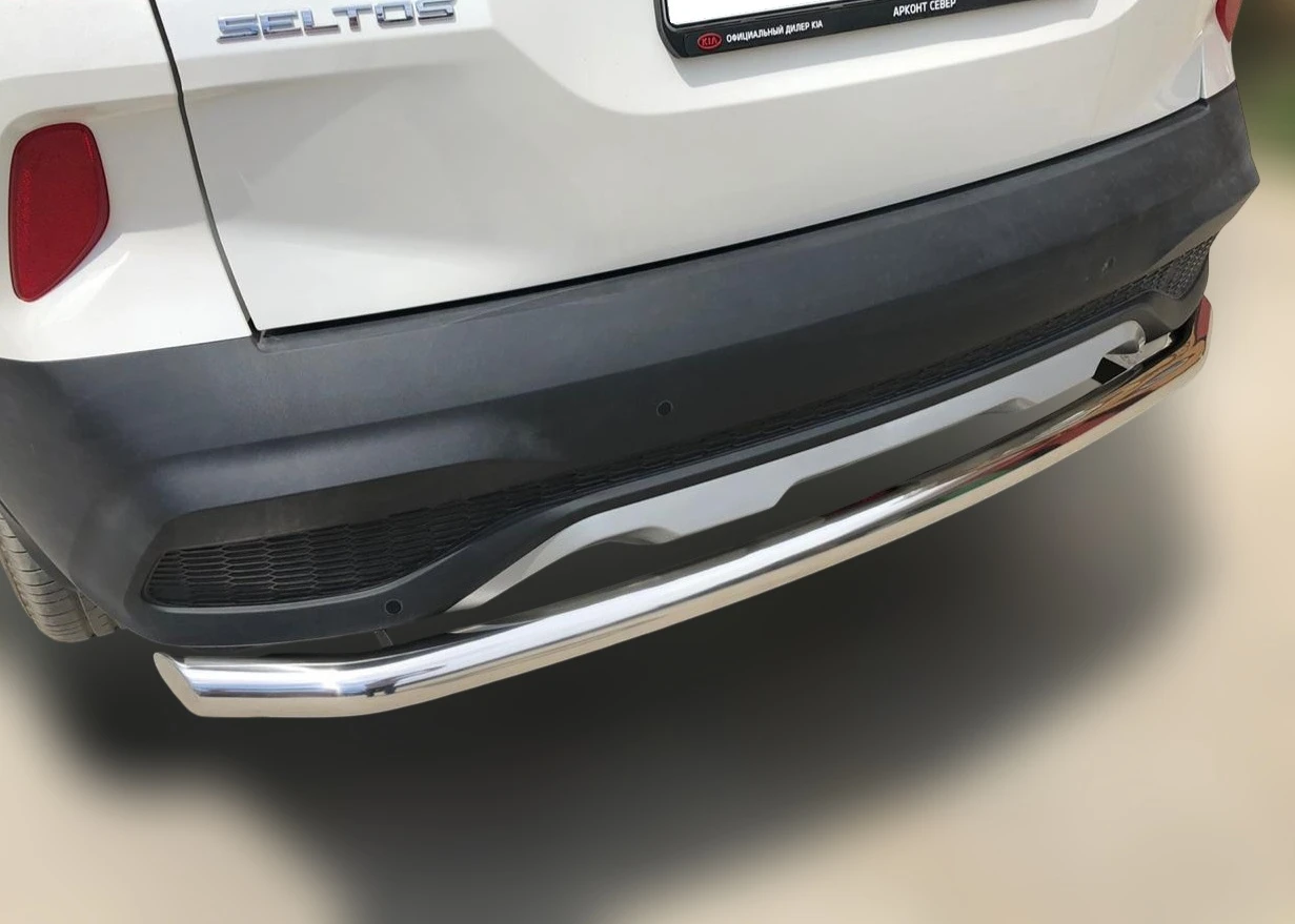 Защита заднего бампера d60 мм для Kia Seltos I  Юко KSL.20.13