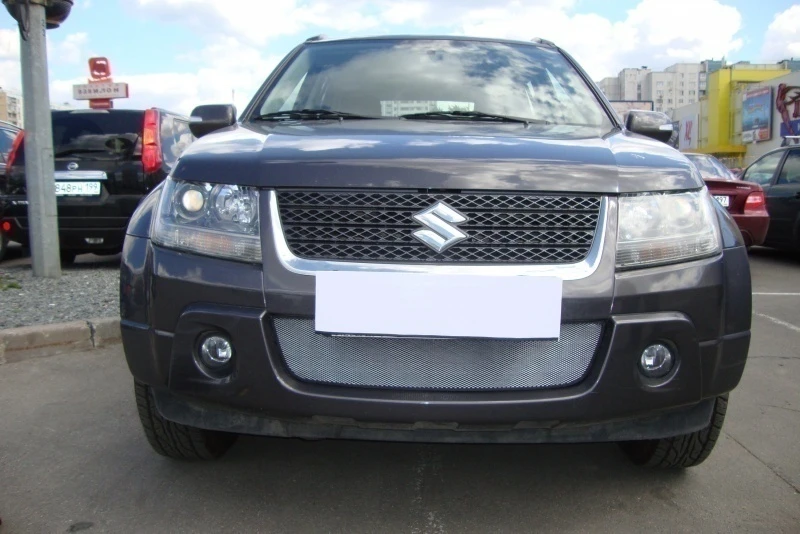Защитная сетка радиатора для Suzuki Grand Vitara III Рестайлинг 2 Хром Стрелка 11 SGV12.chrome