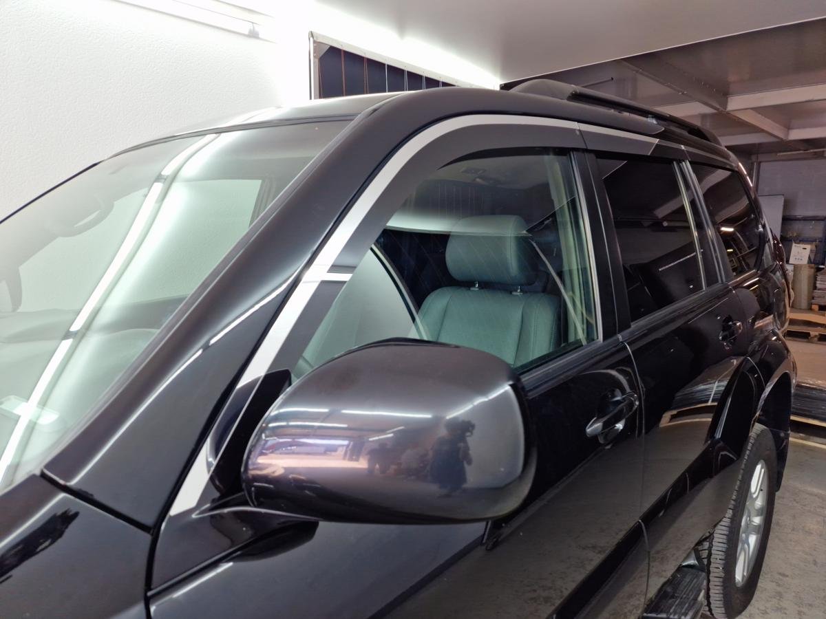 Дефлекторы окон с хром накладками 2D 6 шт. для Toyota Land Cruiser Prado 120 Series Рестайлинг