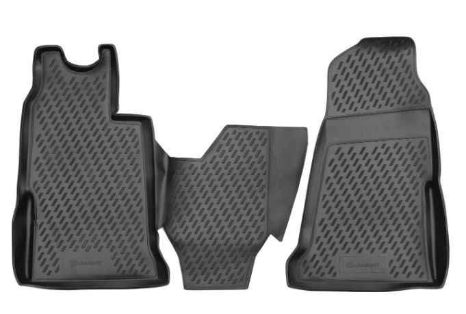 Коврики 3D в салон полиуретан 4 шт для Ford Transit VI Черный Element s000.13