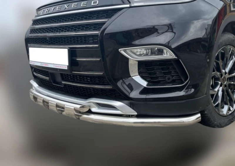 Защита переднего бампера двойная с перемычками d53/42 мм для EXEED TXL I  Юко CHETXL.20.75
