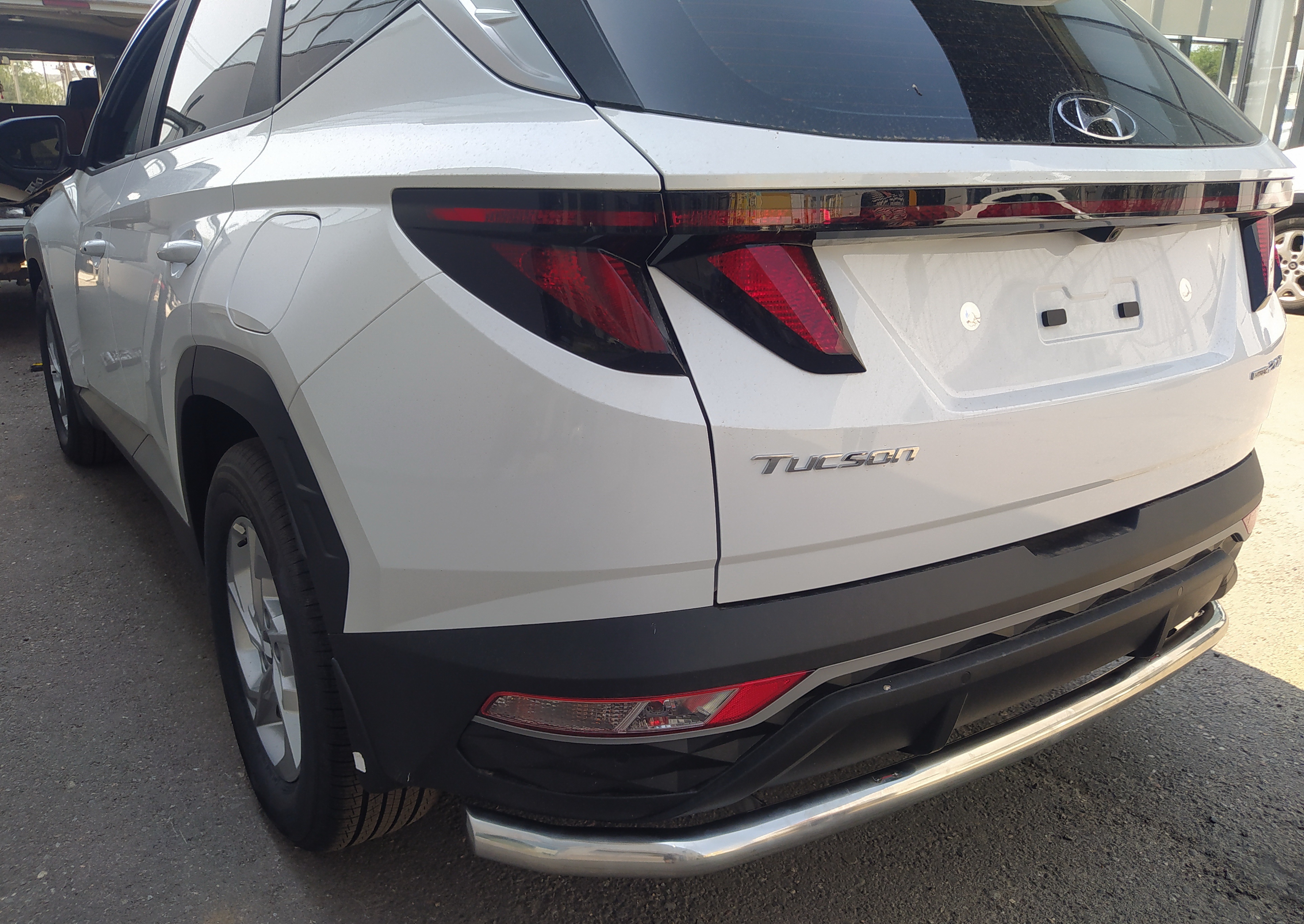 Защита заднего бампера d60 мм для Hyundai Tucson IV