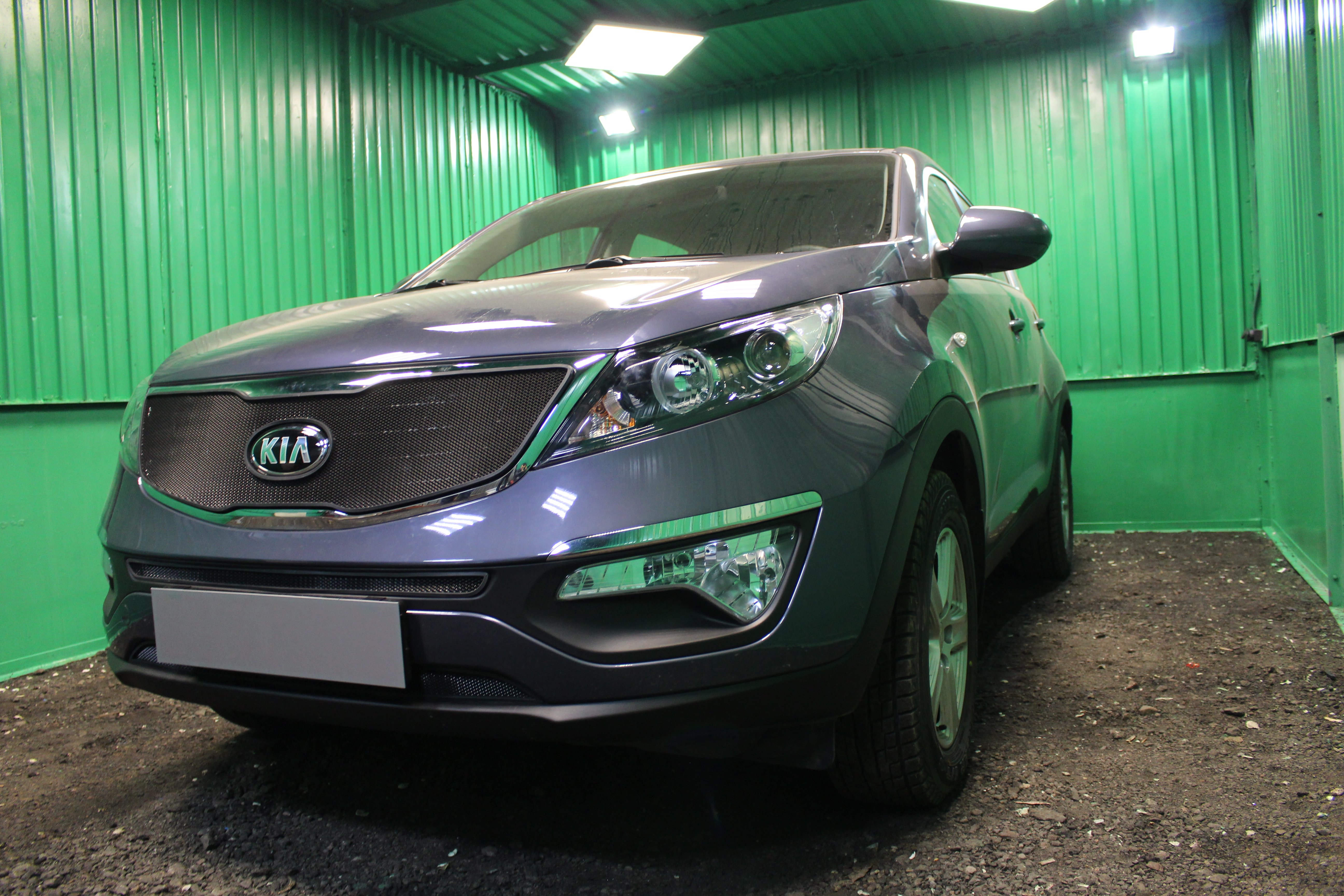 Защитная сетка радиатора верх для Kia Sportage III Рестайлинг