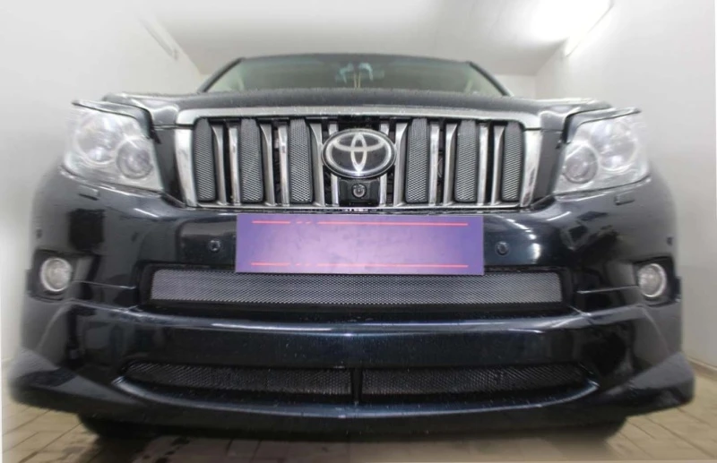 Комплект сеток chrome верх 6 частей и низ для Toyota Land Cruiser Prado 150 Series Хром Стрелка 11 TLC150.top.chrome-TLC150.chrome