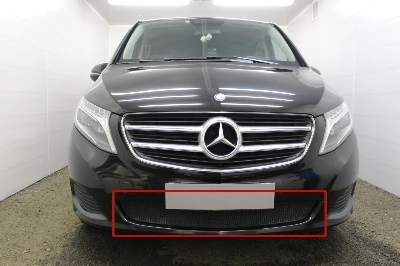 Защитная сетка радиатора для Mercedes-Benz V-Класс III (W447) Черный Стрелка 11 MBV14.black