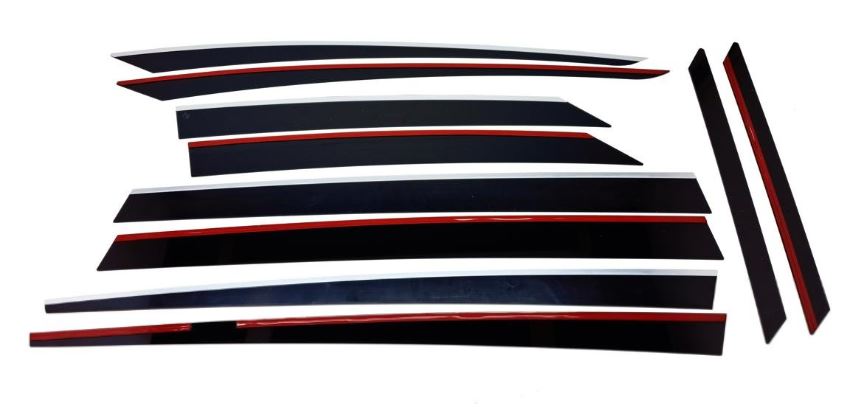 Дефлекторы окон 2D с хром накладками 10 шт. для Renault Grand Scenic III