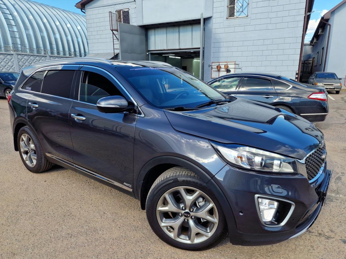 Дефлекторы окон 2D с хром накладками 6 шт. для Kia Sorento III Prime