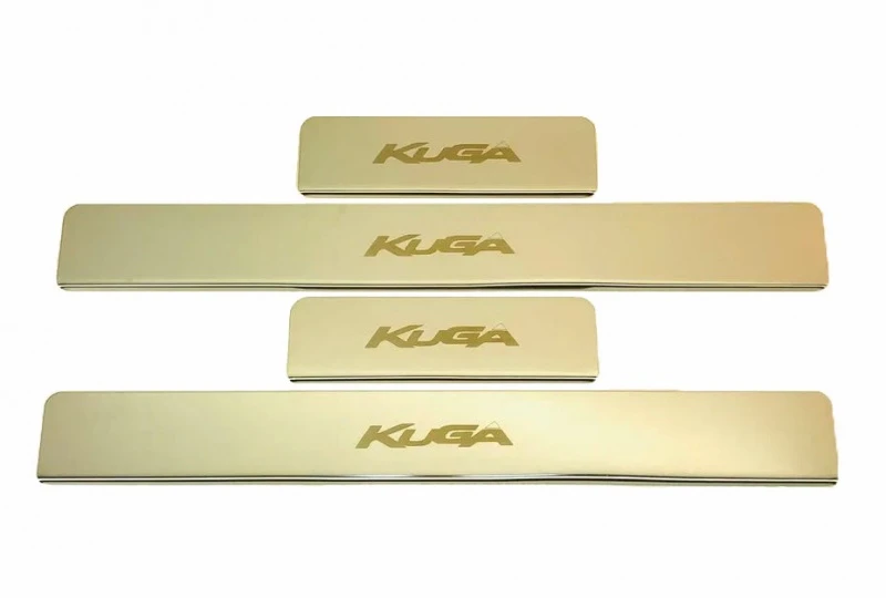 Накладки на пороги из нержавеющей стали 4шт. для Ford Kuga II Рестайлинг  INOX INOX.FORD.KUG.2013.ST
