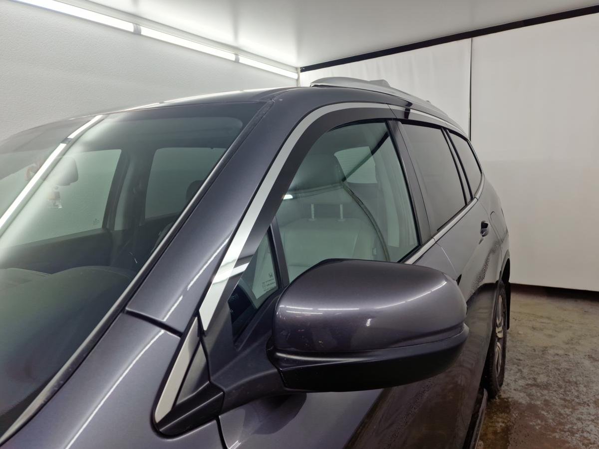 Дефлекторы окон с хром накладками 2D 6 шт для Honda Pilot III