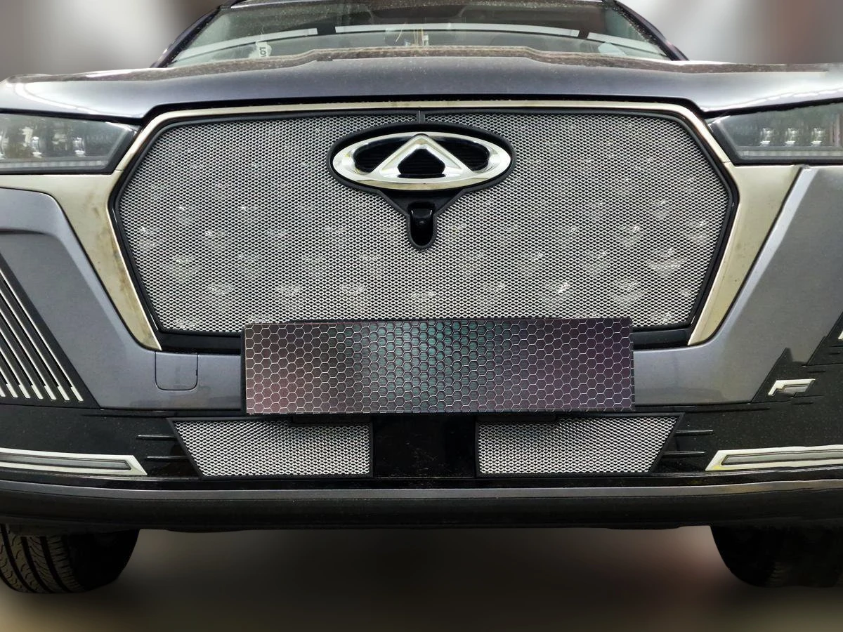 Комплект сеток chrome верх и низ 2 части для Chery Tiggo 7 Pro Max I Рестайлинг