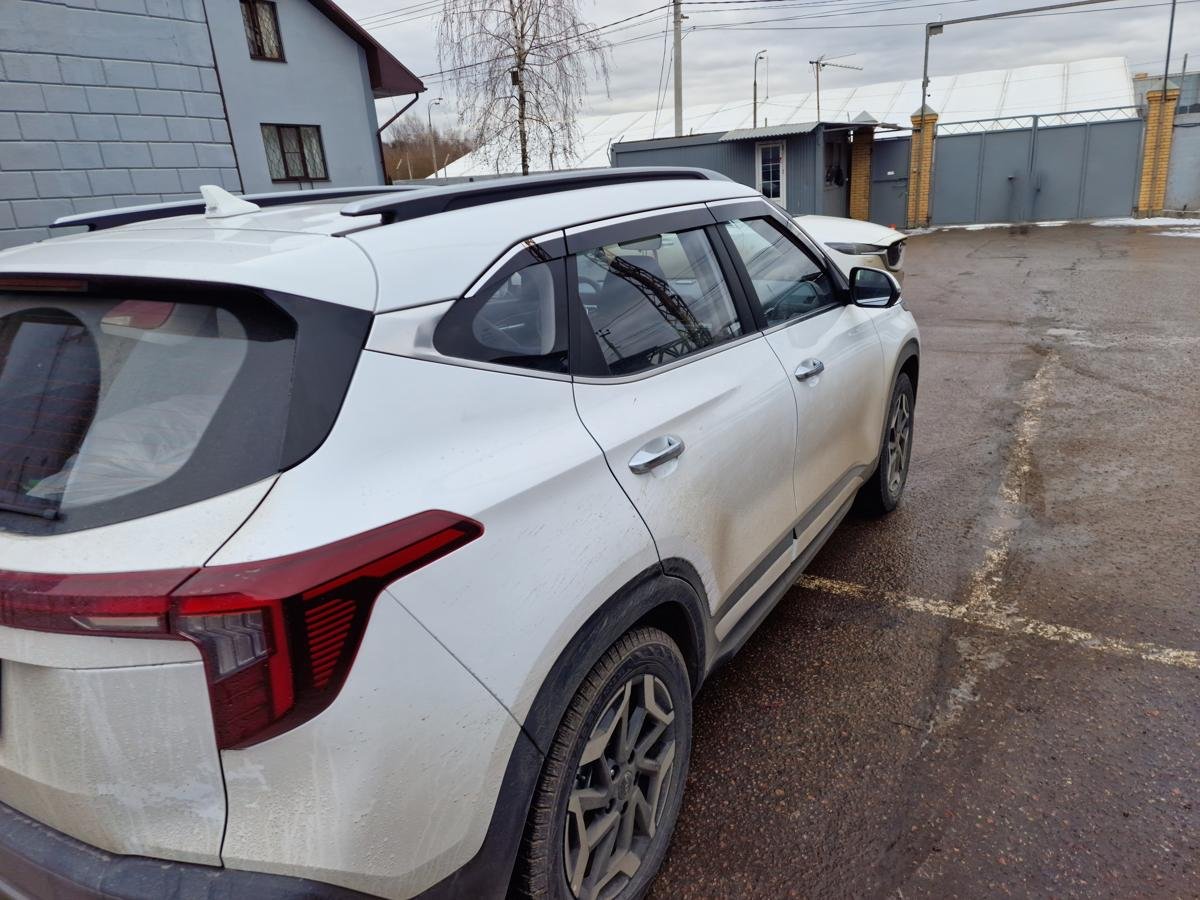 Дефлекторы окон 2D с хром накладками 6 шт. для Kia Seltos I Рестайлинг