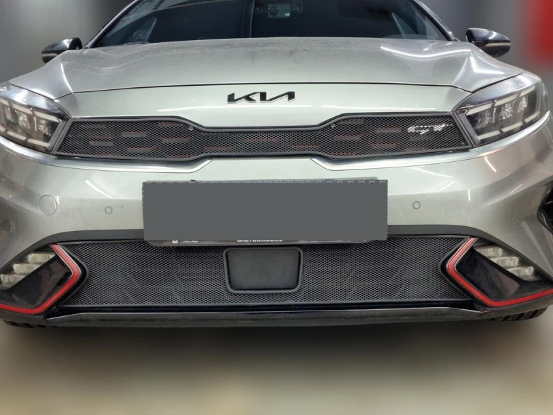 Комплект сеток black верх и низ для Kia K3 II Рестайлинг Черный Стрелка 11 KIAK3.top.black-KIAK3.bot.black