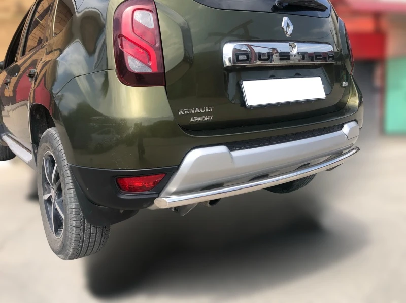 Защита заднего бампера d42 мм для Renault Duster I Рестайлинг  Юко RD.17.16