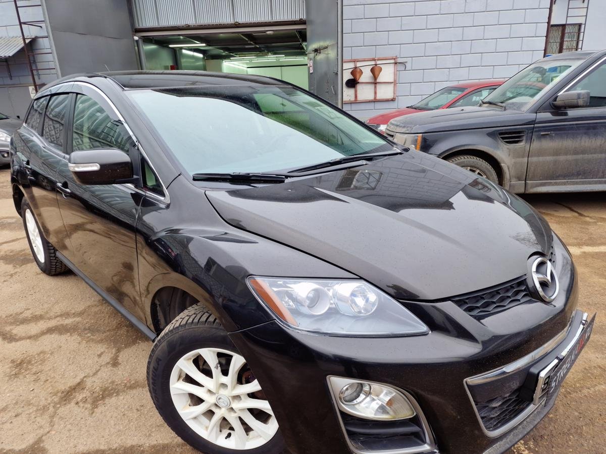 Дефлекторы окон 2D с хром накладками 6 шт. для Mazda CX-7 I Рестайлинг