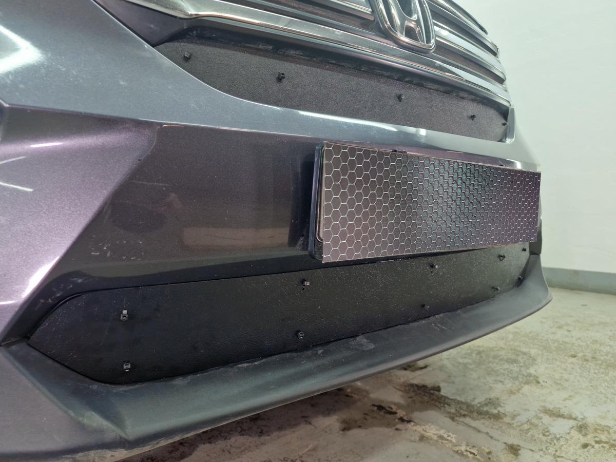 Зимняя заглушка радиатора на стяжке низ для Honda Pilot III
