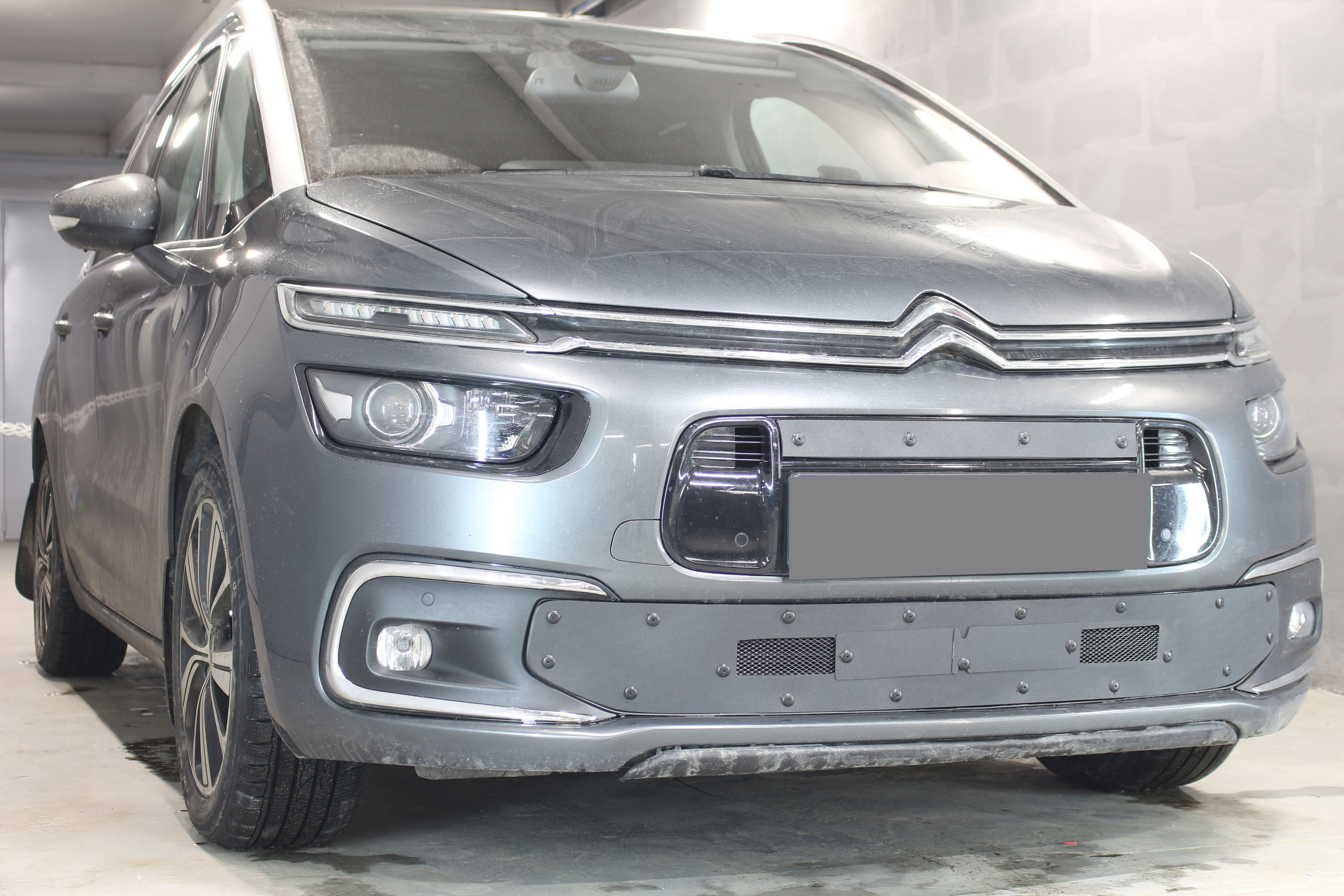Зимняя заглушка радиатора к съемной сетке низ для Citroen Grand C4 Picasso II Рестайлинг