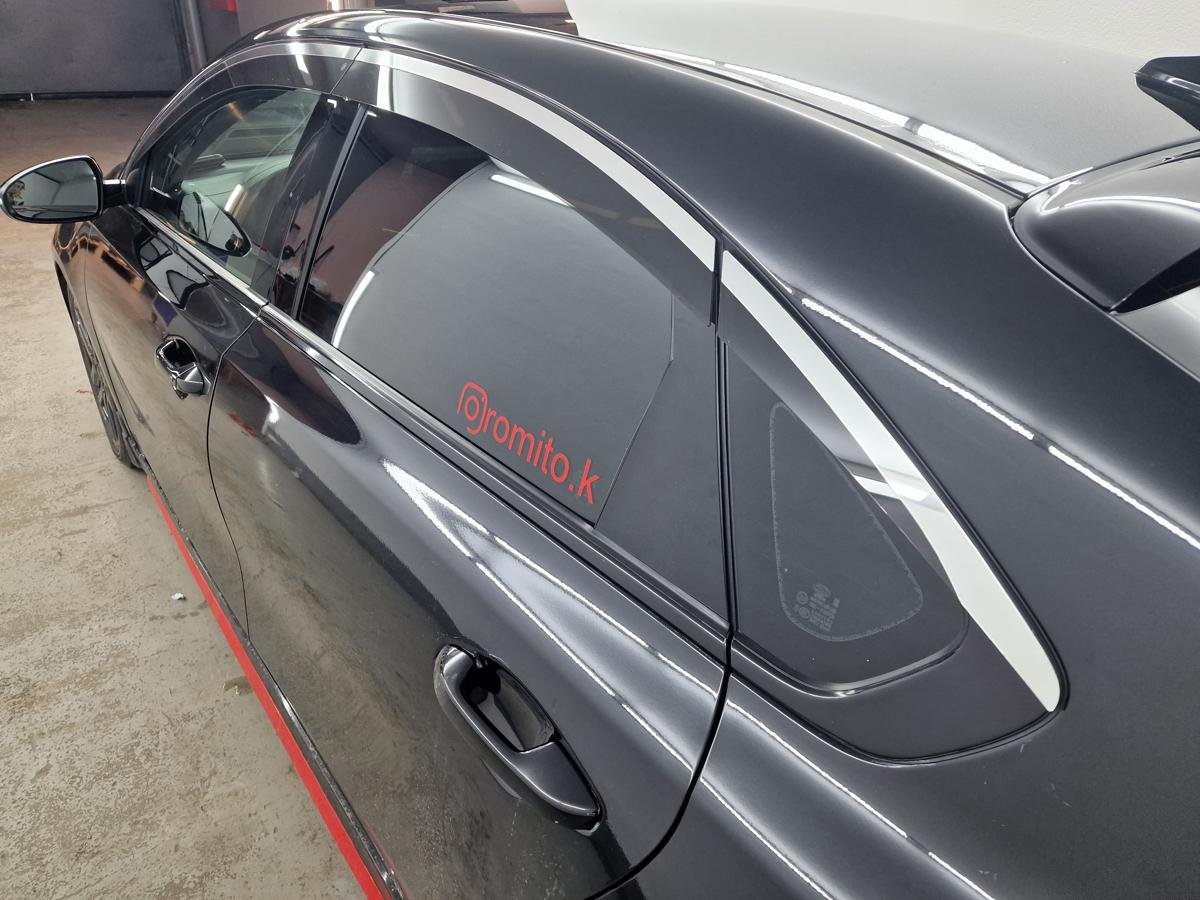 Дефлекторы окон с хром накладками 2D 6 шт для Kia Cerato IV Рестайлинг