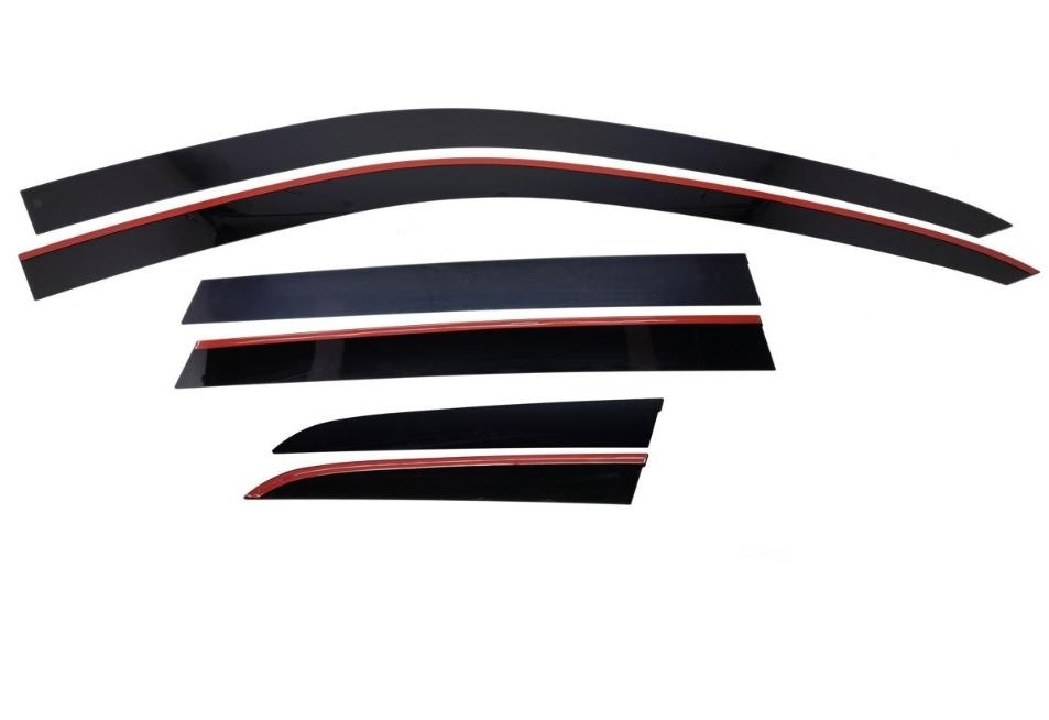 Дефлекторы окон 2D 6 шт. для Volkswagen Touareg II Рестайлинг