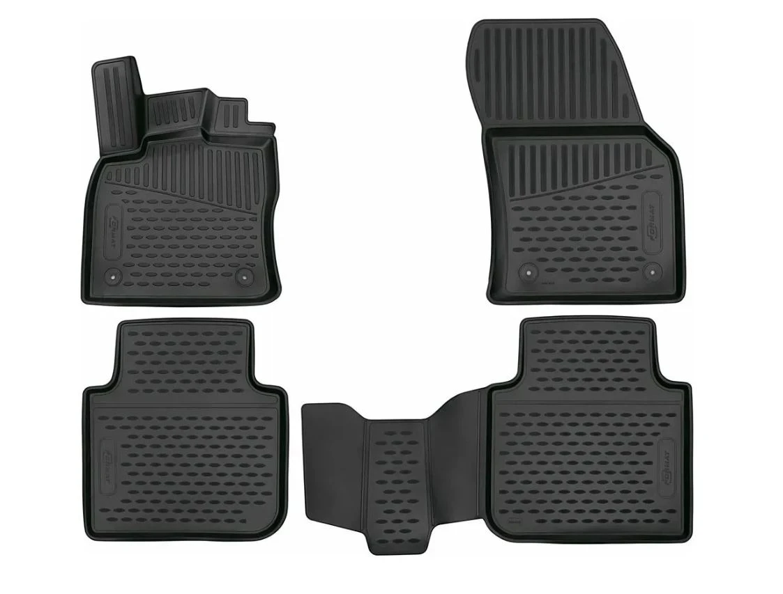Коврики 3D в салон полиуретан 4 шт для Skoda Octavia IV (A8) Черный