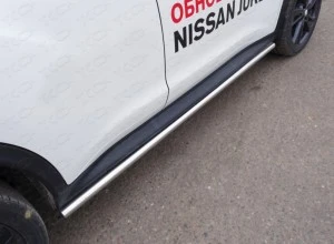 Пороги труба 42,4 мм для Nissan Juke I Рестайлинг  ТСС NISJUK2WD14-08