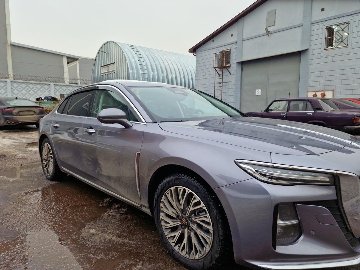 Дефлекторы окон с хром накладками 2D 6 шт для Hongqi H5 II