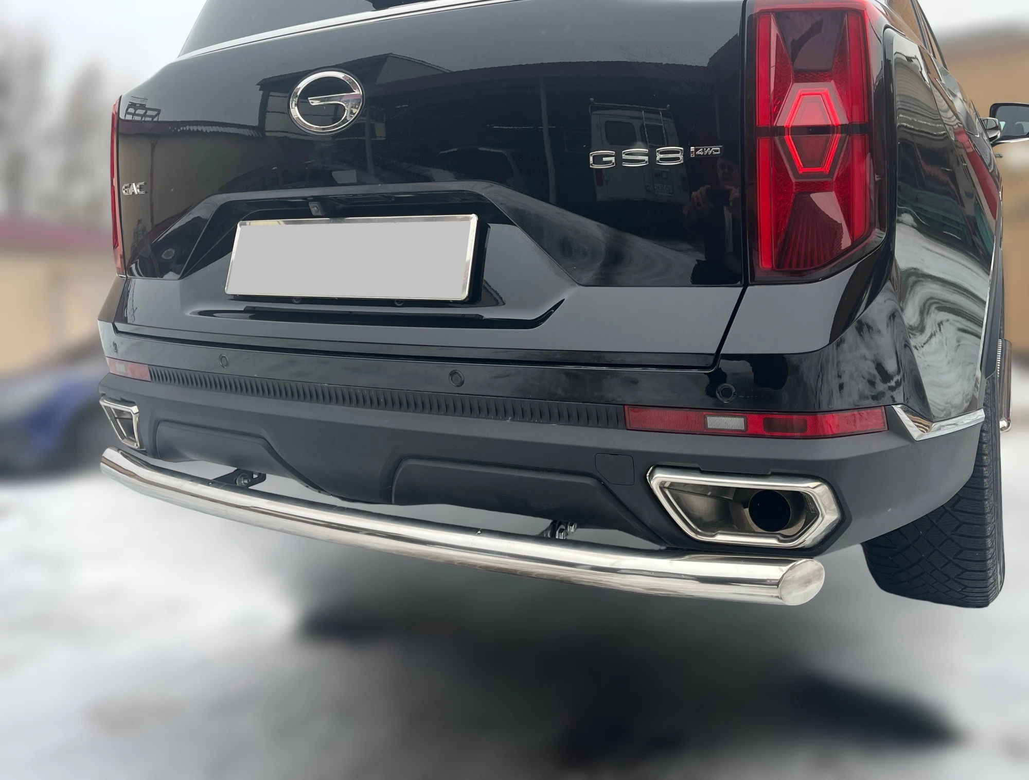 Защита заднего бампера d60 мм для GAC GS8 II  Юко GAC.GS8.23.11