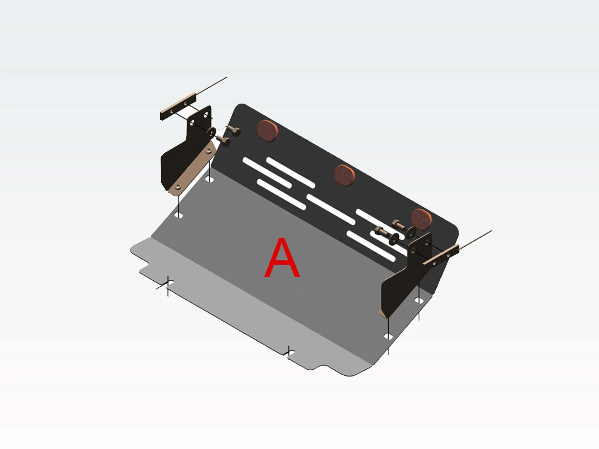 Защита радиатора для Mitsubishi Pajero II