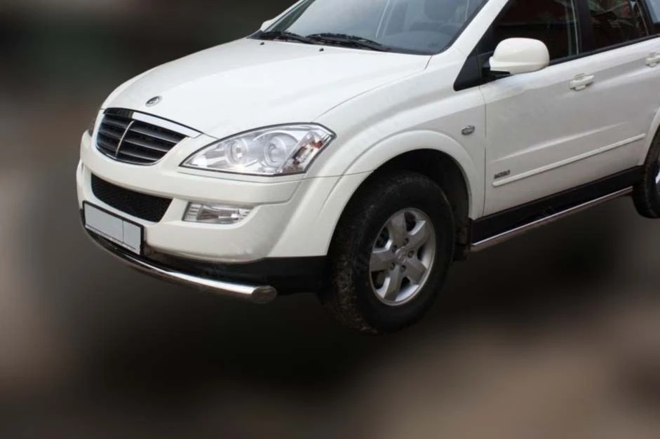 Защита переднего бампера d76 мм для SsangYong Kyron I Рестайлинг  Юко SYKR.05.01