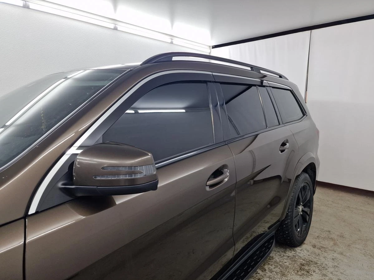 Дефлекторы окон с хром накладками 2D 6 шт для Mercedes-Benz GL-Класс II (X166)