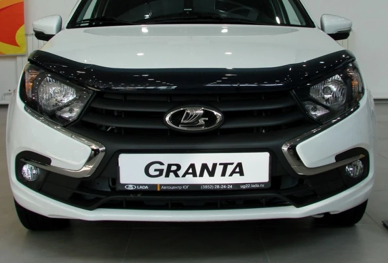 Дефлектор капота темный для LADA (ВАЗ) Granta I Рестайлинг  SIM NLD.SVAZGR1812