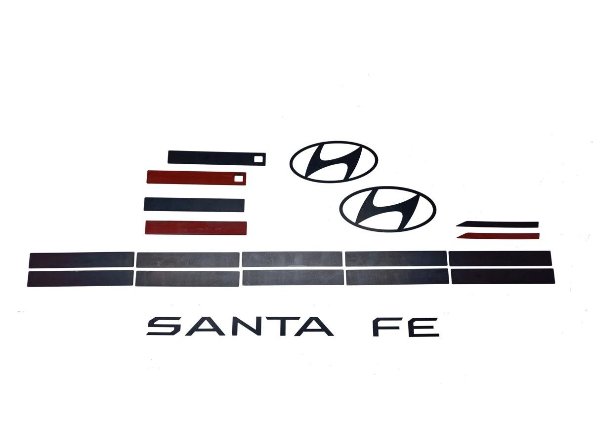 Наклейки на буквы задней двери багажника для Hyundai Santa Fe V (MX5)