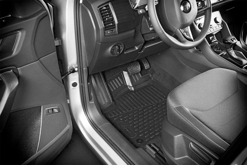 Коврики 3D в салон полиуретан 4шт для Mitsubishi L200 V Рестайлинг Черный FORMAT FORMAT.CARMIT00001