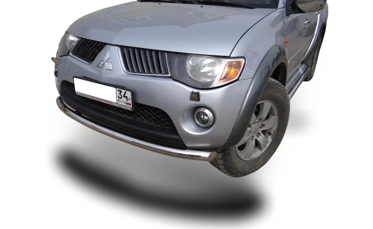 Защита переднего бампера d60 мм для Mitsubishi L200 IV  Юко MSL200.06.02