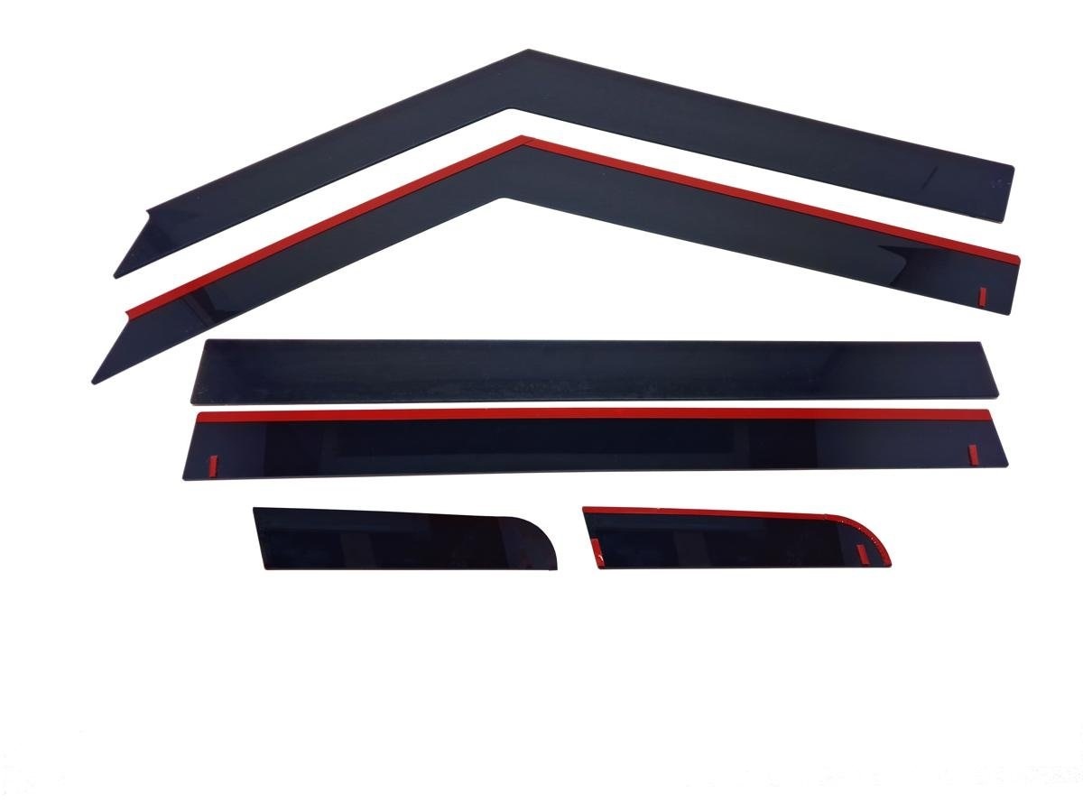 Дефлекторы окон 2D 6 шт для Kia Soul I