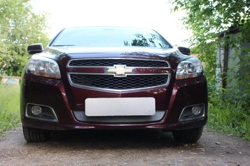 Защитная сетка радиатора низ для Chevrolet Malibu VIII Хром Стрелка 11 CHMAL11.chrome