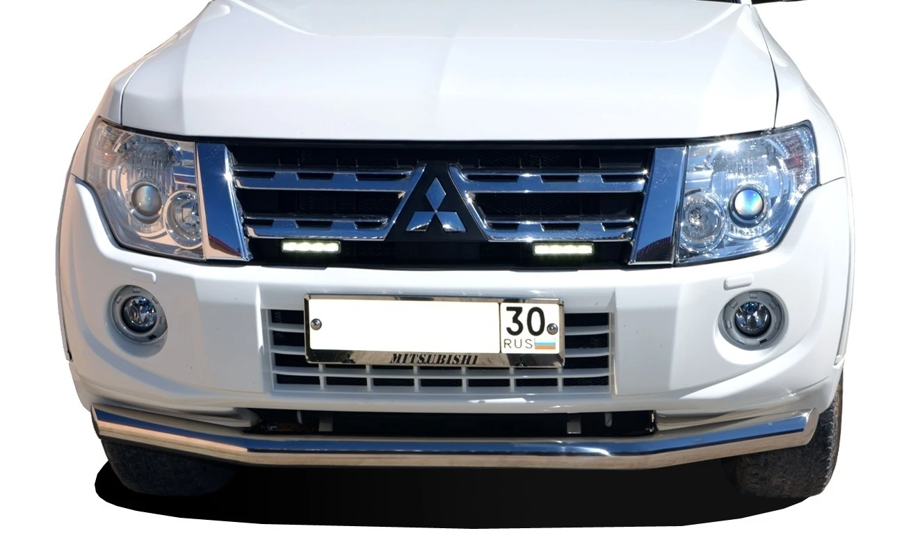 Защита переднего бампера d76 мм для Mitsubishi Pajero IV Рестайлинг 2  Юко MSP4.12.01