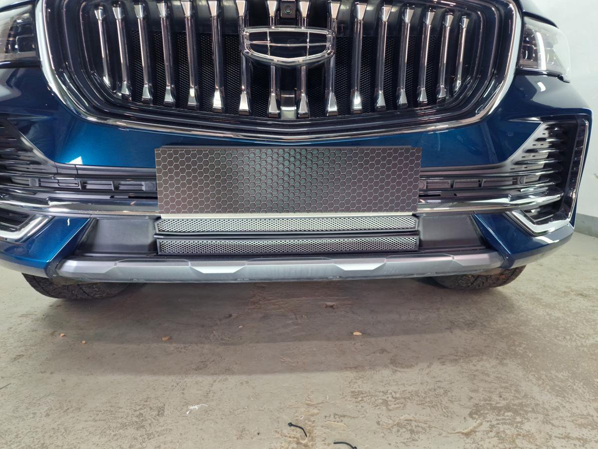 Защитная сетка радиатора низ 2 части для Geely Monjaro