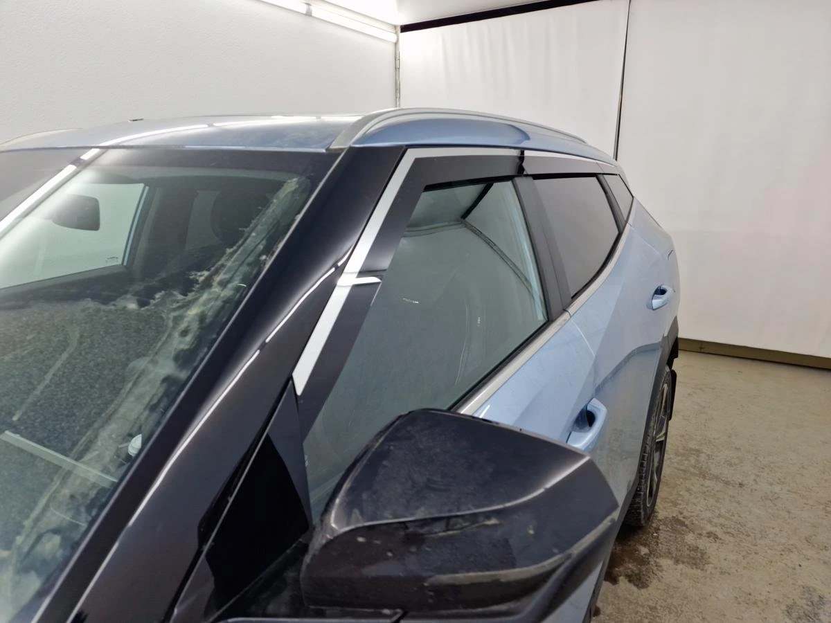 Дефлекторы окон 2D с хром накладками 6 шт. для Geely Cityray I