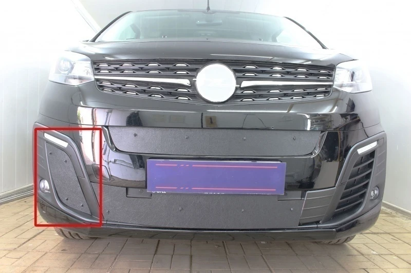 Зимняя заглушка радиатора на стяжке боковые для Citroen SpaceTourer I Черный Стрелка 11 ZZ.PEUTR17.cor