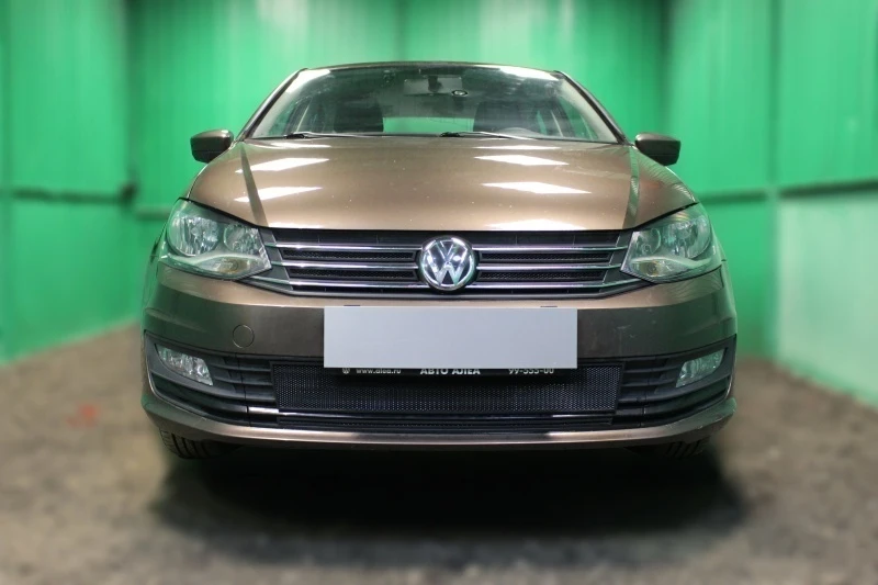 Комплект сеток black верх 4 части низ 2 части седан (Allstar, Conceptline, Trendline, Comfortline) для Volkswagen Polo V Рестайлинг Черный Стрелка 11 VWPOL15.bot.black-VWPOL15.top.black