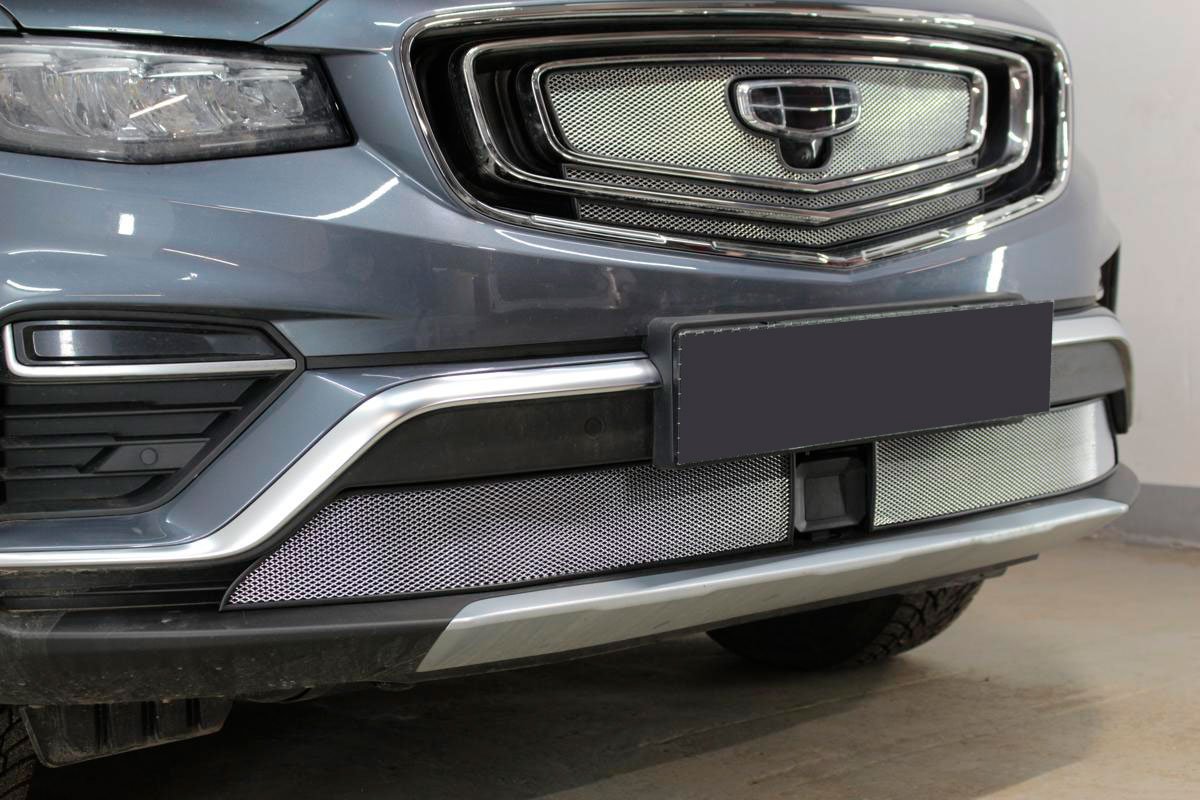 Защитная сетка радиатора низ 2 части для Geely Atlas Pro