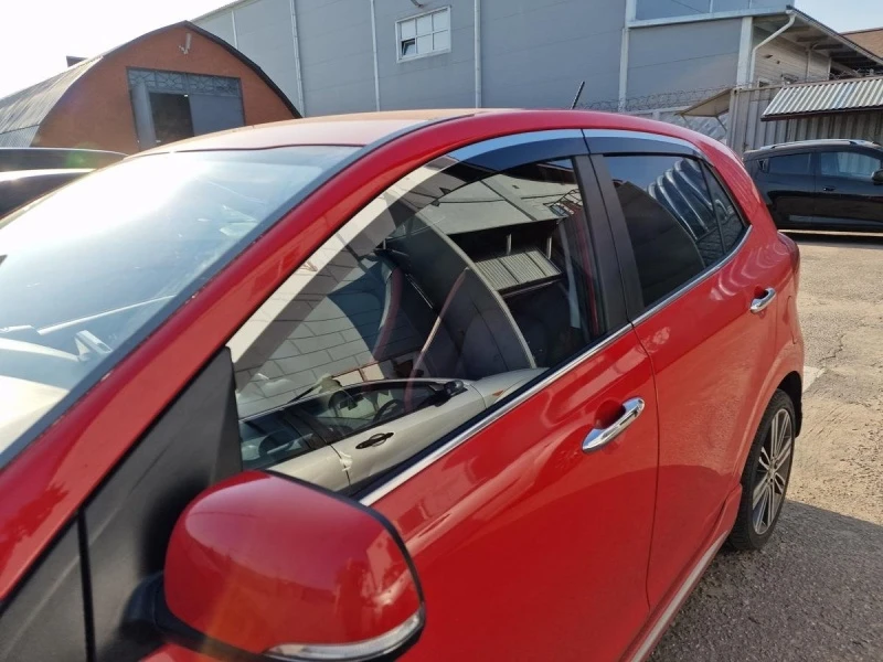Дефлекторы окон с хром накладками 2D 4 шт для Kia Picanto III Хром Стрелка 11 2D126-4C.S11